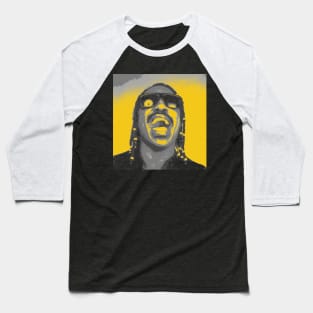 Shunshine Stevie Wonder Grey Baseball T-Shirt